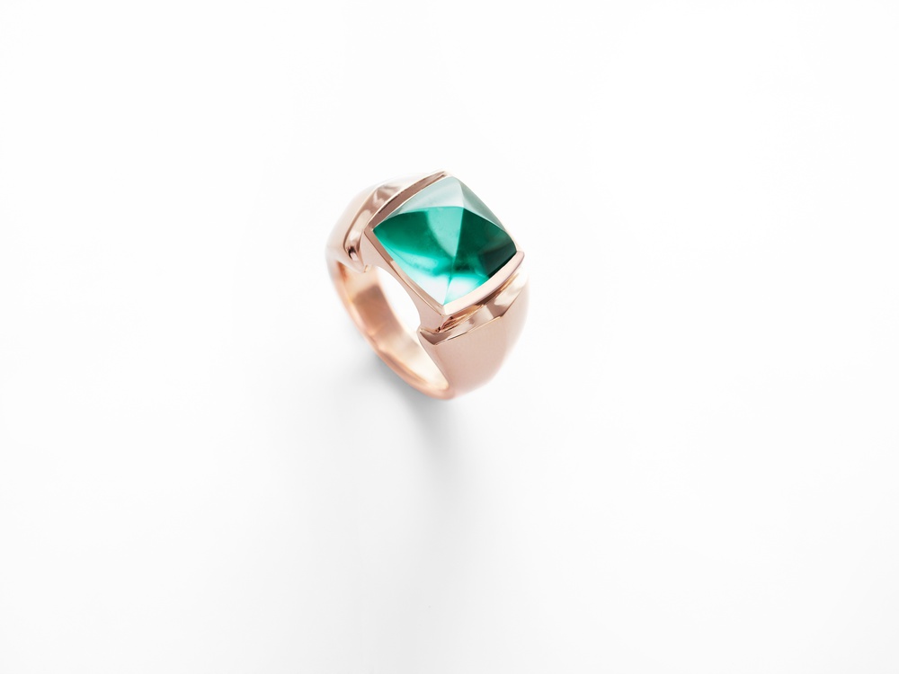 Ring in Rotgold mit Turmalin