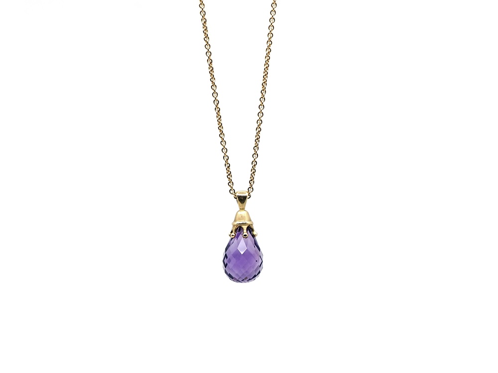 Fabian Blaser Collier in Rotgold mit Amethyst