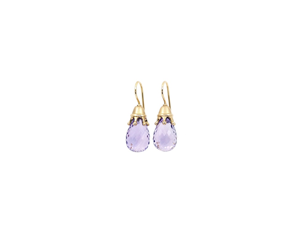 Fabian Blaser Ohrhänger in Rotgold mit Amethyst