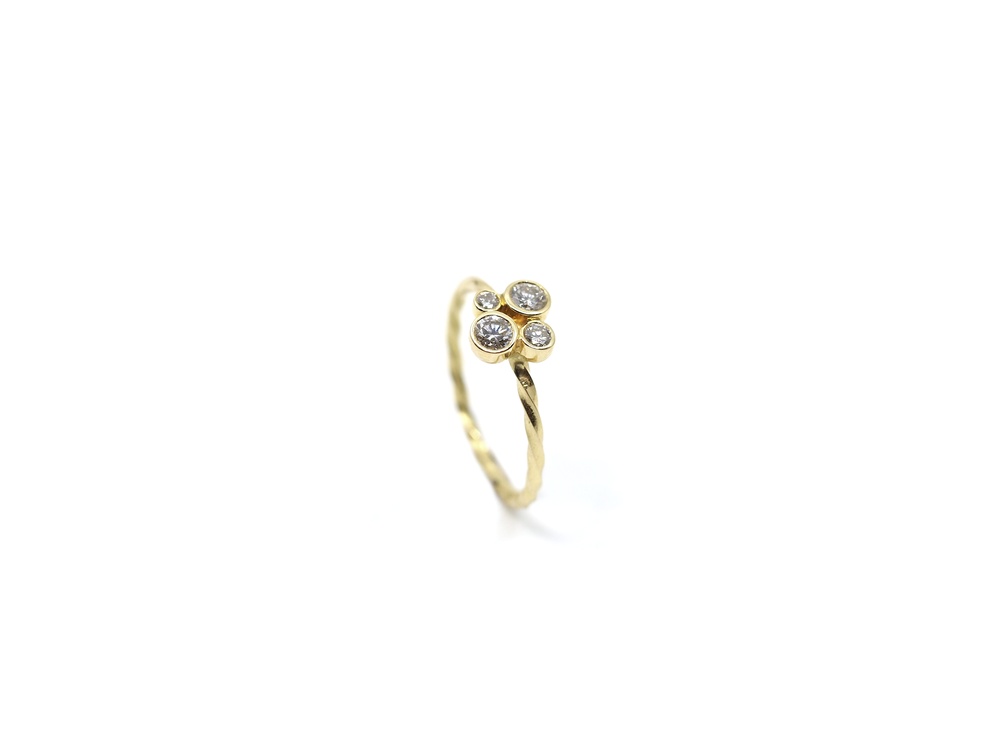 Fabian Blaser Ring in Gelbgold mit Diamanten