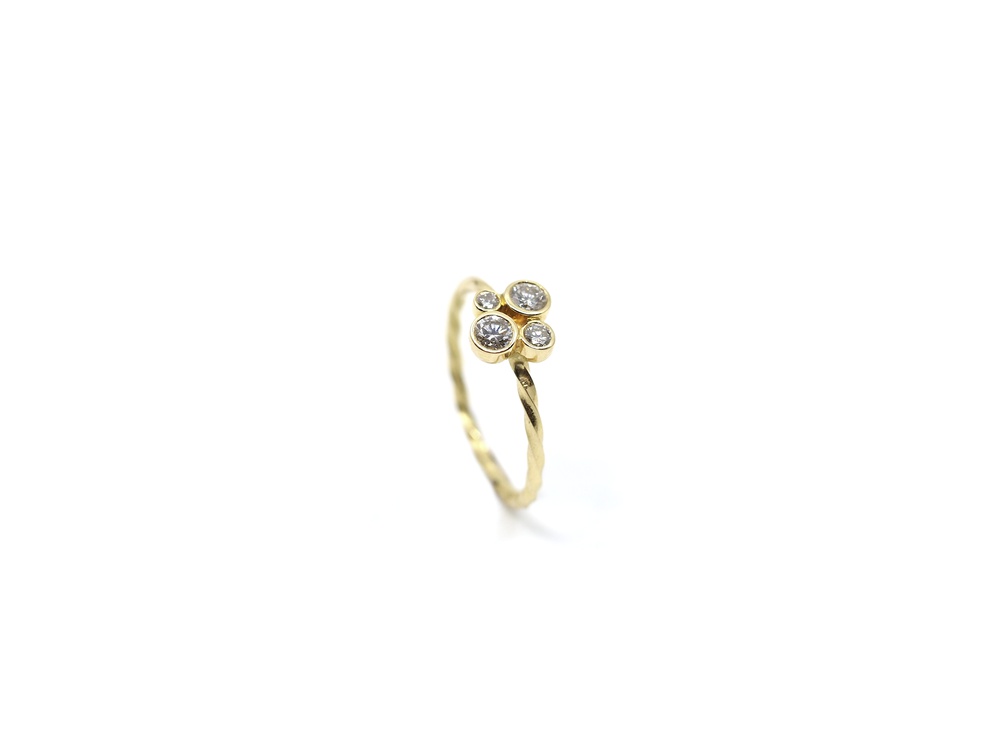 Fabian Blaser Ring in Gelbgold mit Diamanten