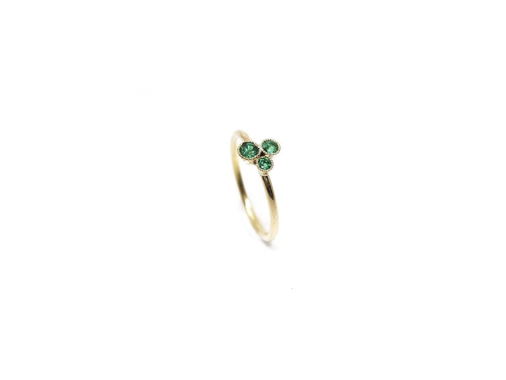 Fabian Blaser Ring in Gelbgold mit Smaragd