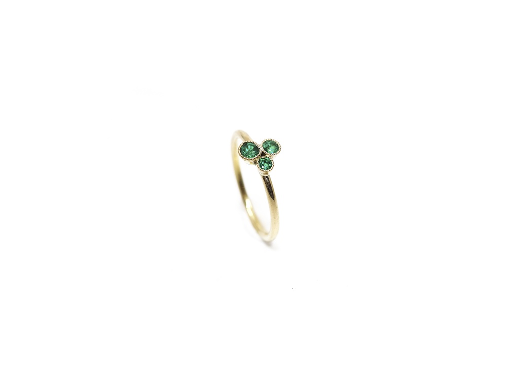 Fabian Blaser Ring in Gelbgold mit Smaragd