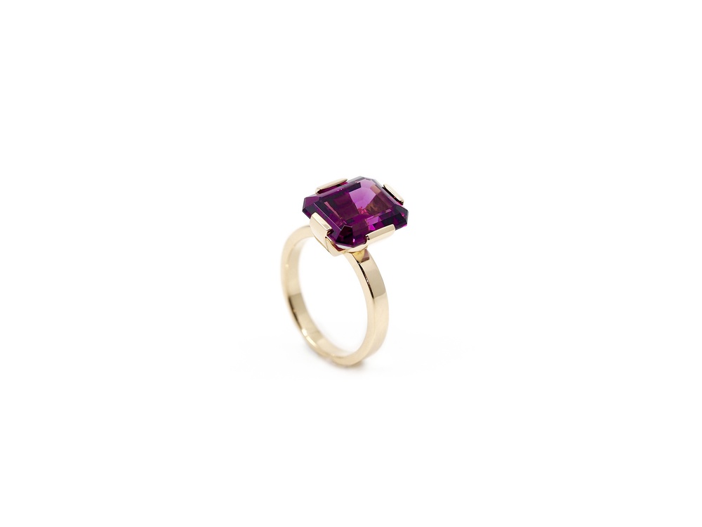 Ring Gelbgold mit Rubellit