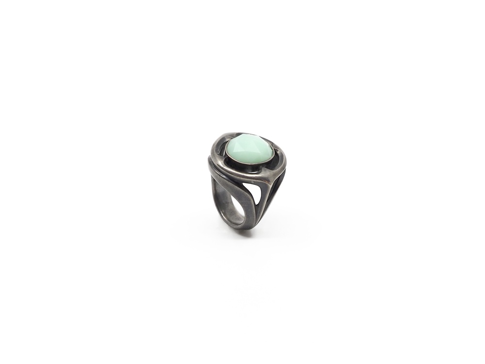 Fabian Blaser Ring in Silber mit Chrysopras