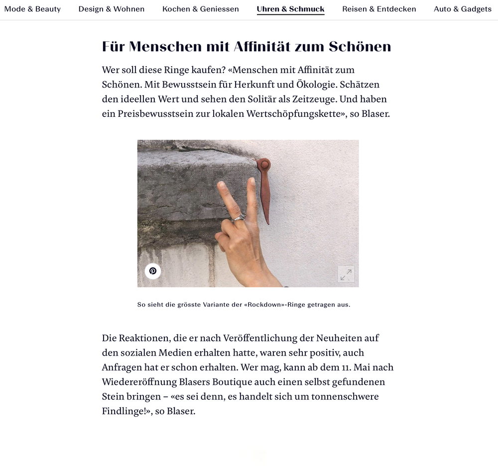 Fabian Blaser Rockdown Bellevue NZZ online_2020