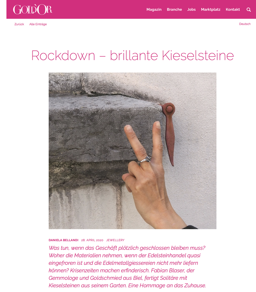 Fabian Blaser Rockdown Gold'Or