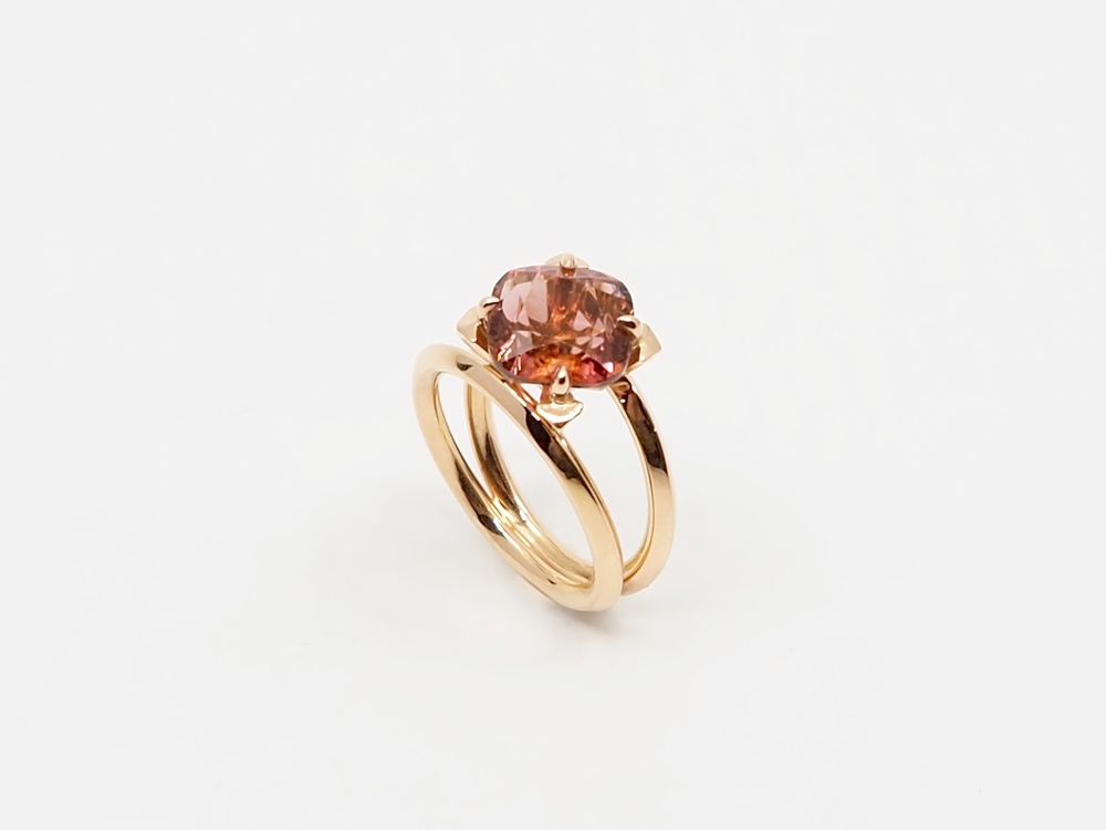 Ring in Rotgold mit Turmalin 4.3 ct.