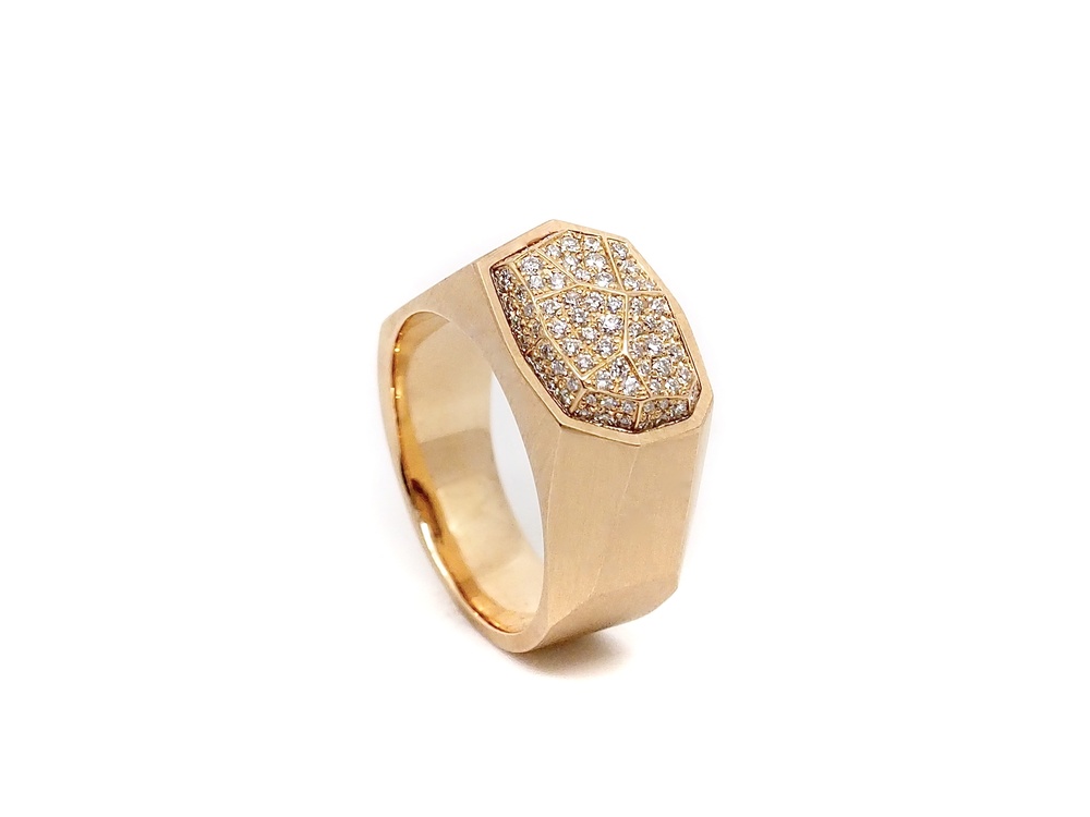 Ring von Fabian Blaser in Roségold mit weissen Brillanten