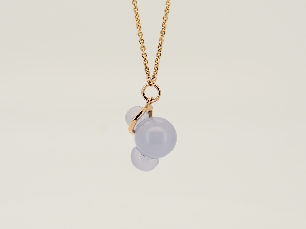 Fabian Blaser Collier Rotgold Chalcedon
