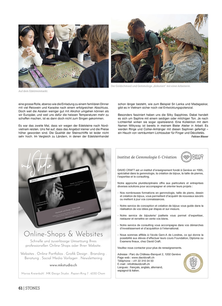 Silky Sapphire Vietnam Fabian Blaser Gold'Or