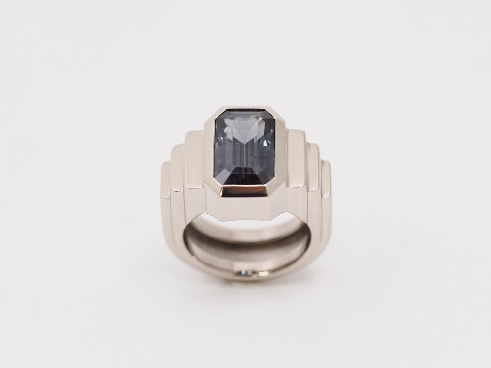 Fabian Blaser Ring Art Deco Spinel