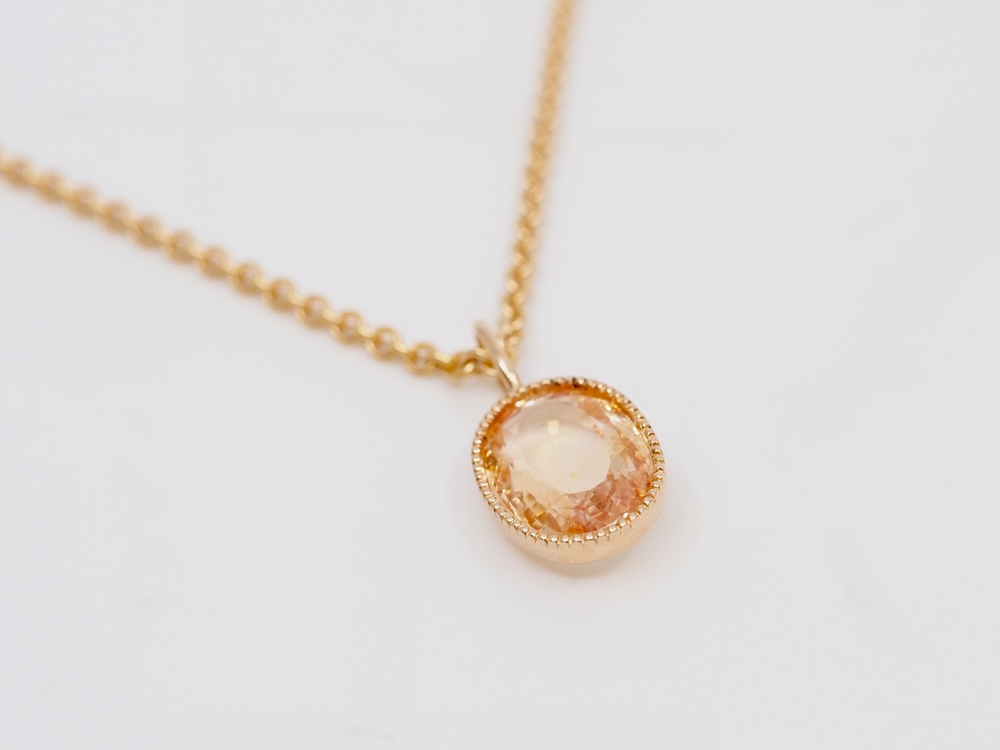 Fabian Blaser Collier in Roségold mit Saphir